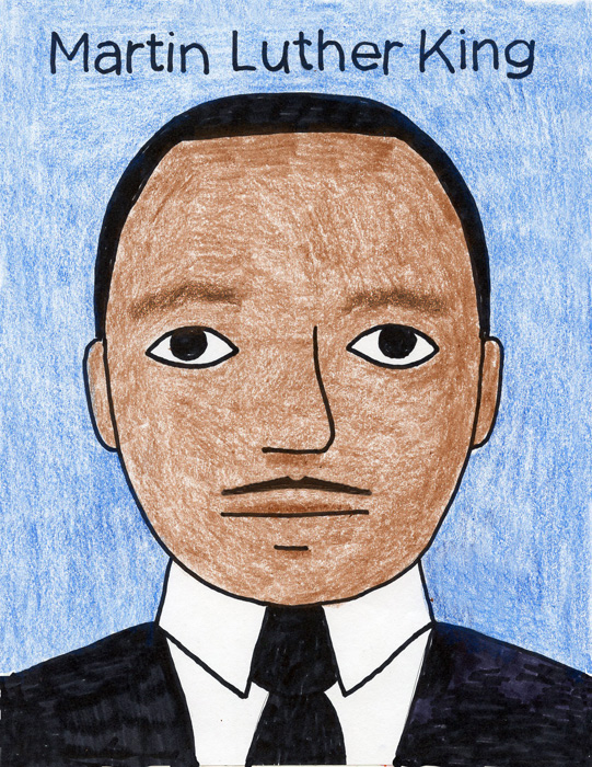 541x700 How To Draw Martin Luther King