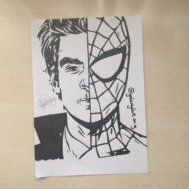 610x610 A Drawing Of Spider Man