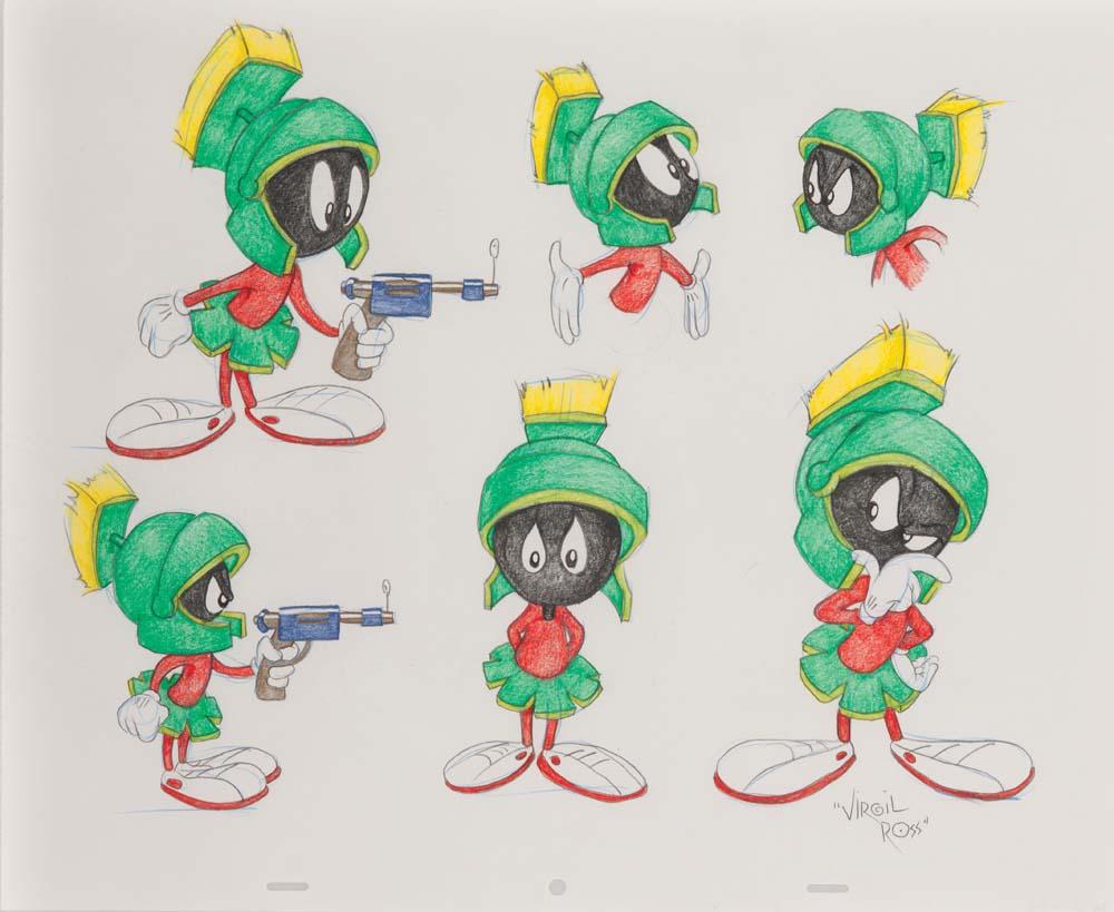 1000x819 Marvin The Martian Original Virgil Ross Drawing