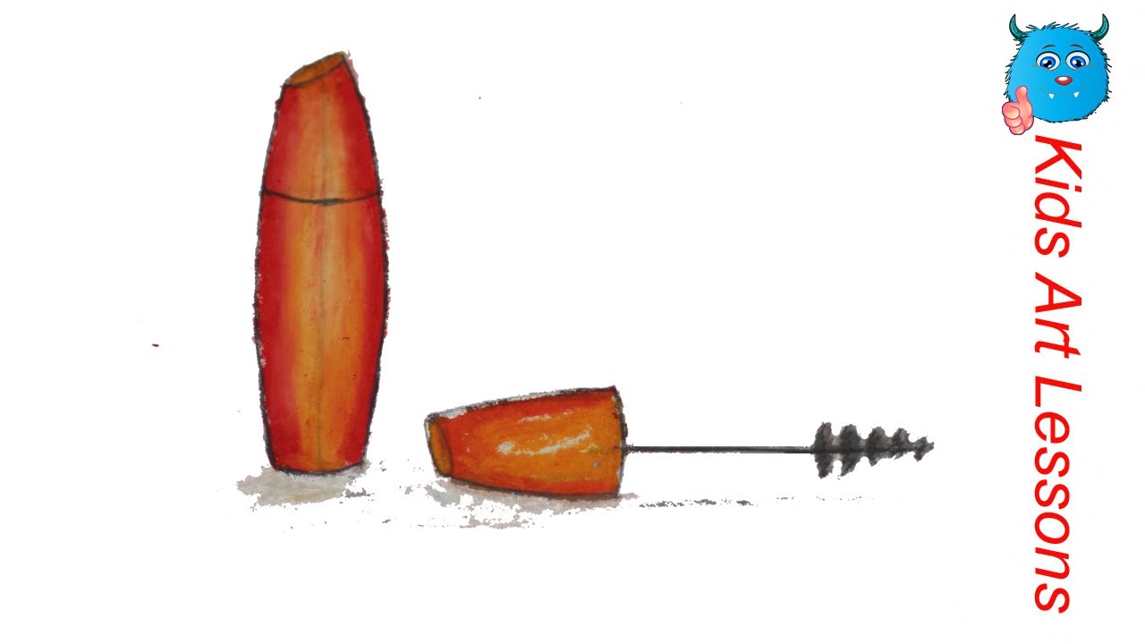 1280x720 How To Draw A Mascara 1( Color) Easily Step By Step In Oil Pastel
