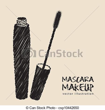 450x470 Mascara Illustration Isolated On White Background, Vector