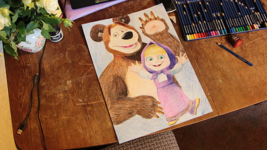 1024x575 Masha And The Bear By Hempseedcookie