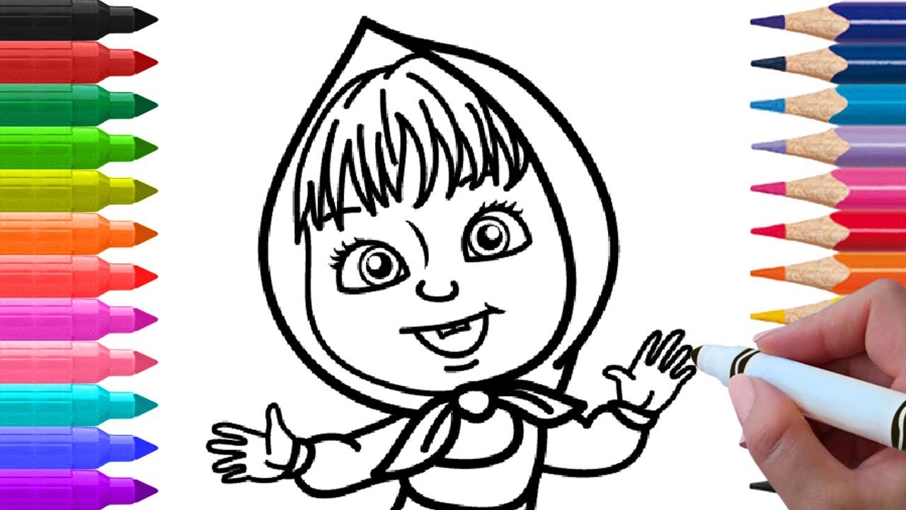 1280x720 How To Draw Masha Learn To Draw Masha And The Bear Drawing Easy