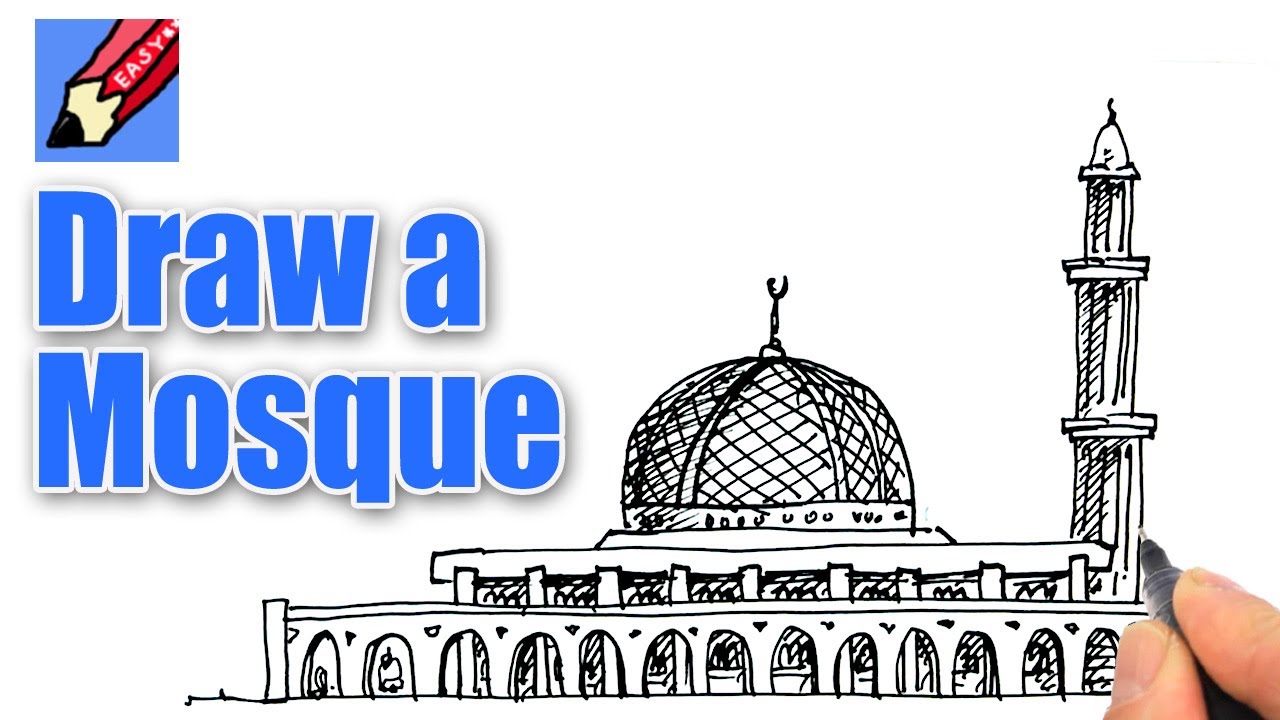 1280x720 How To Draw A Mosque Real Easy