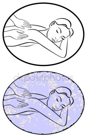 285x450 Massage Spa Therapy Line Drawing Grunge Vector Eps Stock Vector