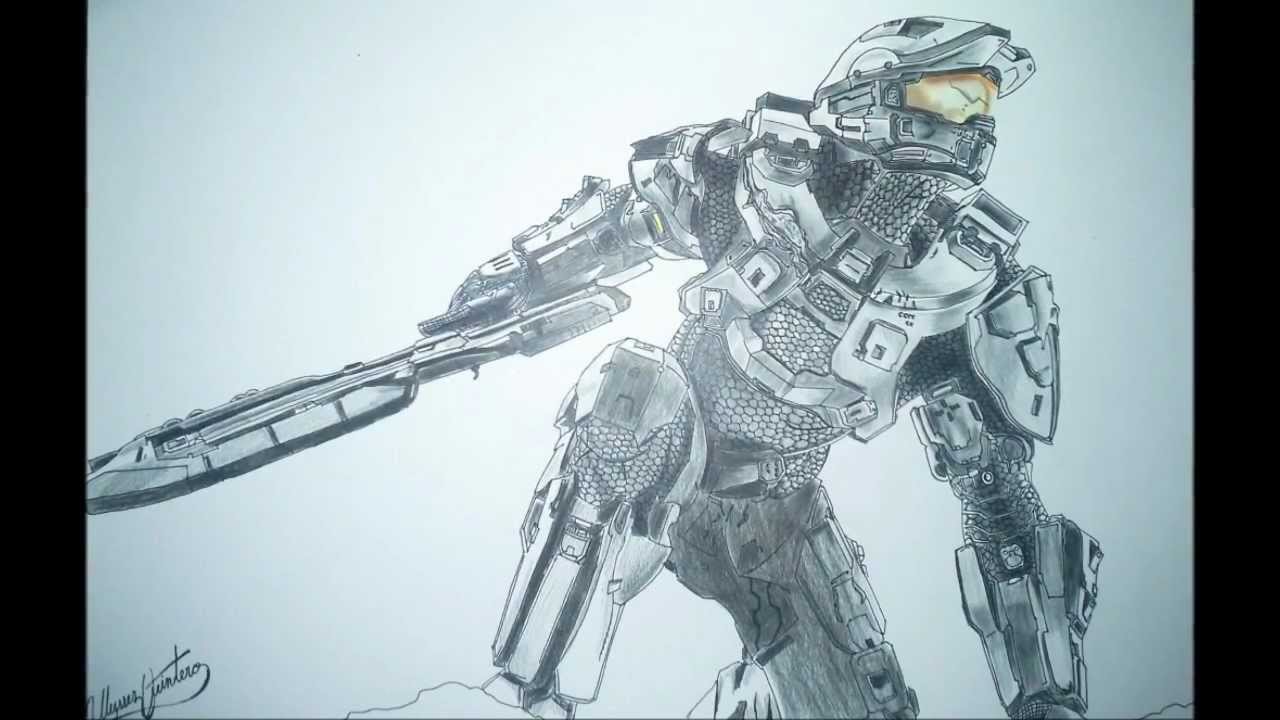 1280x720 The Best Halo 4 Master Chief Speed Drawing Hd