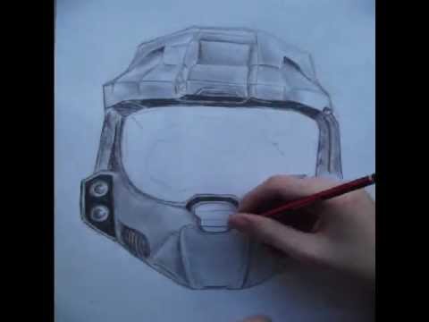 480x360 Master Chief Helmet Drawing Timelapse
