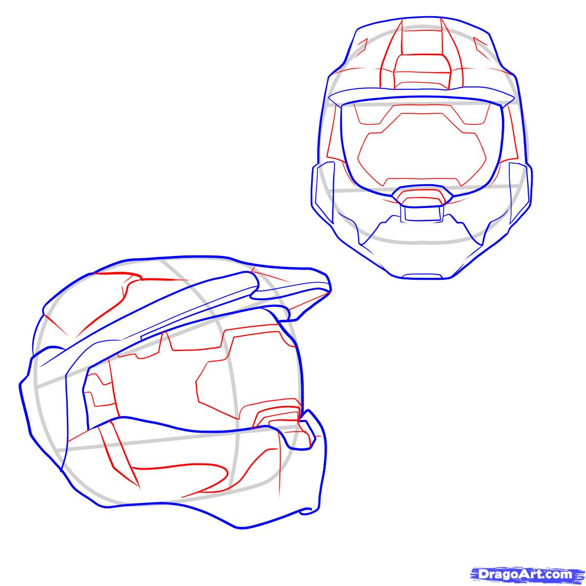 1200x1200 Themes Master Chief Helmet Drawing In Conjunction With How
