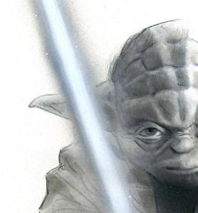 278x300 Master Yoda Pencil Amp Airbrush Drawing