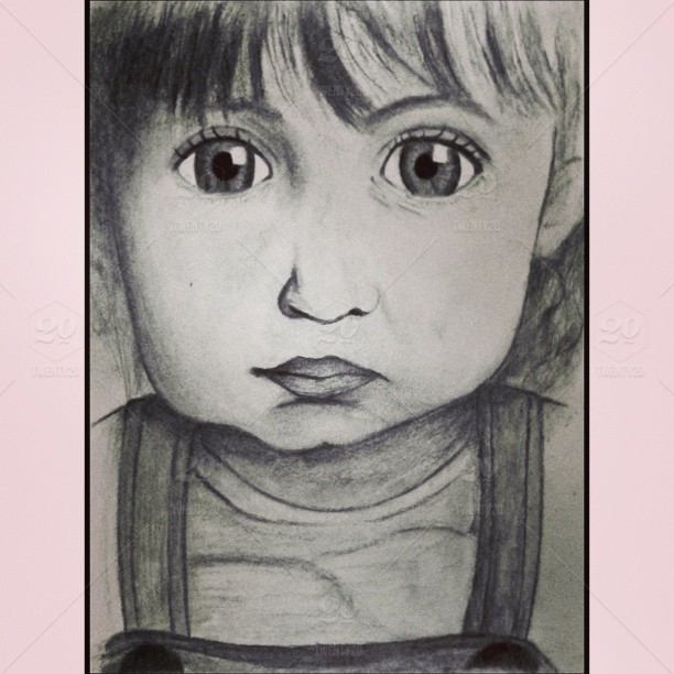 612x612 Drawing Of The Day Sad Child