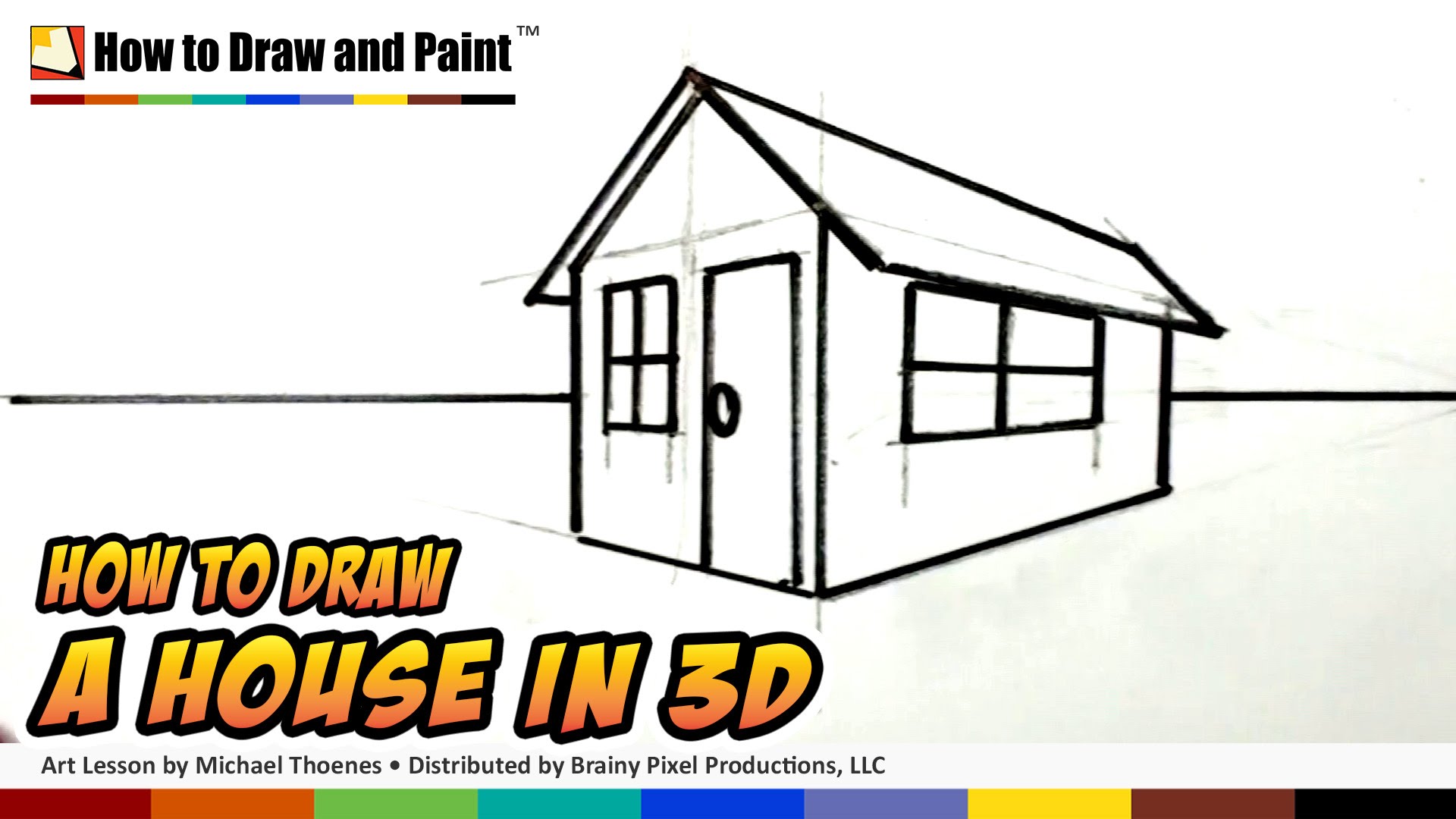 1920x1080 How To Draw A House In 3d For Kids