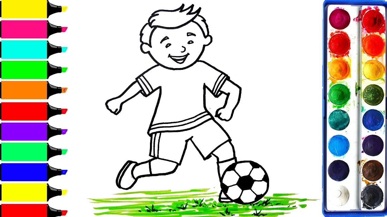 1280x720 Football Player Coloring Pages Art Colors For Kids Draw