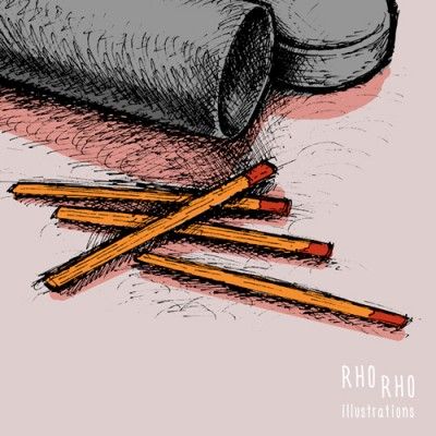 400x400 First Matches Illustration Drawing Rhorho Illustrations