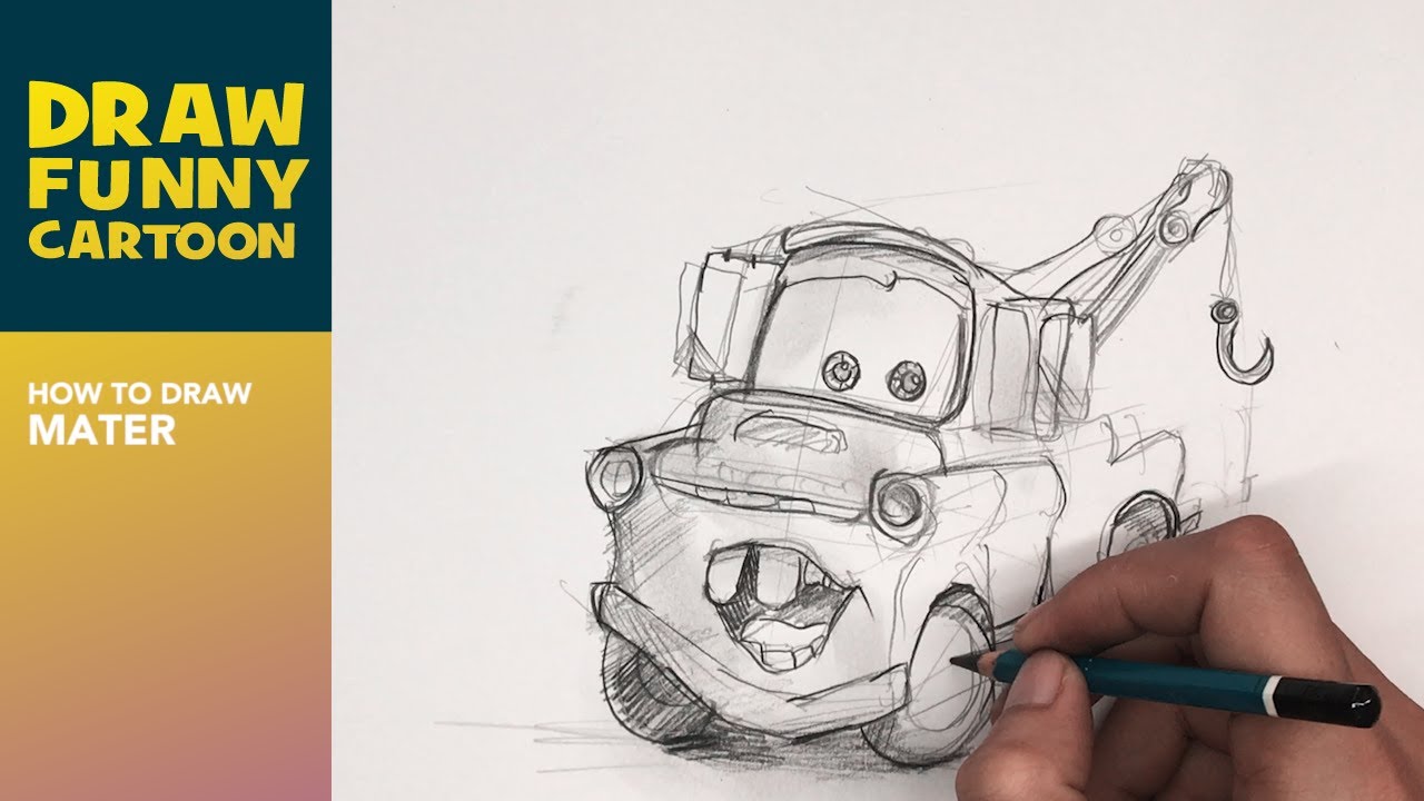 1280x720 How To Draw Mater From Cars 3 2017