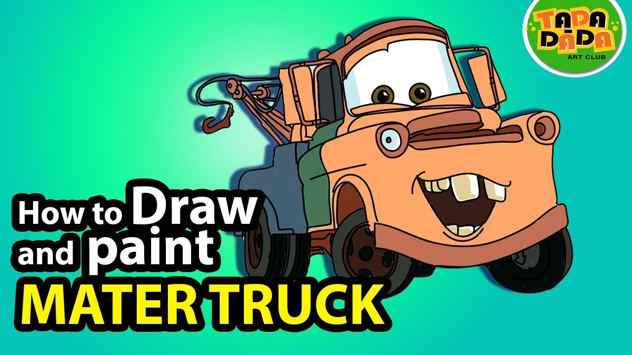 1280x720 How To Draw Tow Mater From Disney Pixar Car Movie Step By Step