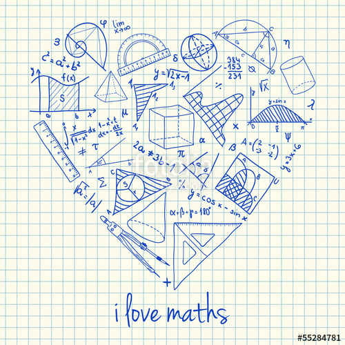 500x500 Maths Drawings In Heart Shape Stock Image And Royalty Free Vector