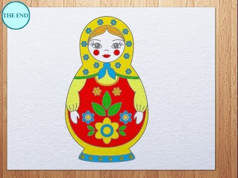 480x360 How To Draw Matryoshka (Russian Doll)