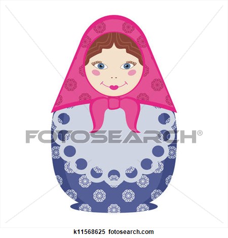 450x470 Matryoshka Doll Drawing