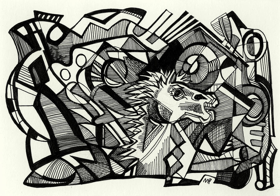 900x631 Kandinskys Horse Drawing By Maya Hiort Petersen