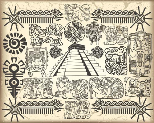 500x398 Maya And Aztec Vector Symbols