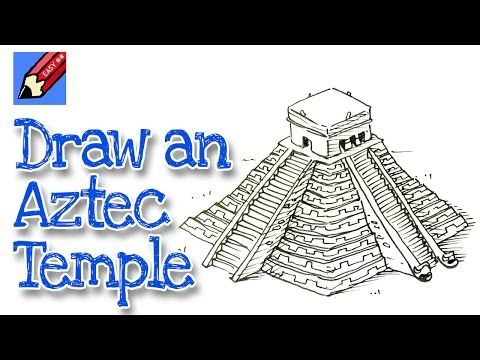 480x360 How To Draw An Mayan Pyramid Temple (Chichen Itza) Real Easy