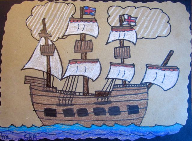 Mayflower Ship Drawing at GetDrawings | Free download