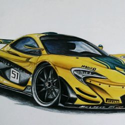 250x250 Mclaren Drawing, Pencil, Sketch, Colorful, Realistic Art Images