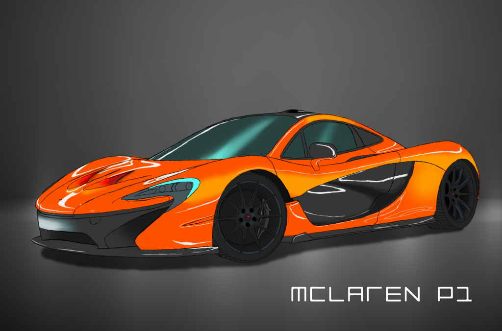1024x676 Mclaren P1 Photoshop Drawing By Gradylorenzo