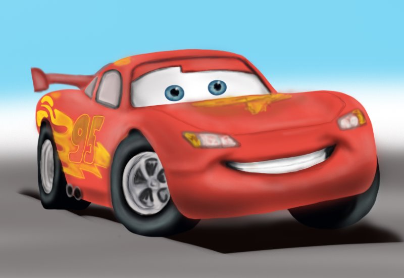 800x550 Learn How To Draw Lightning Mcqueen From Cars (Cars) Step By Step