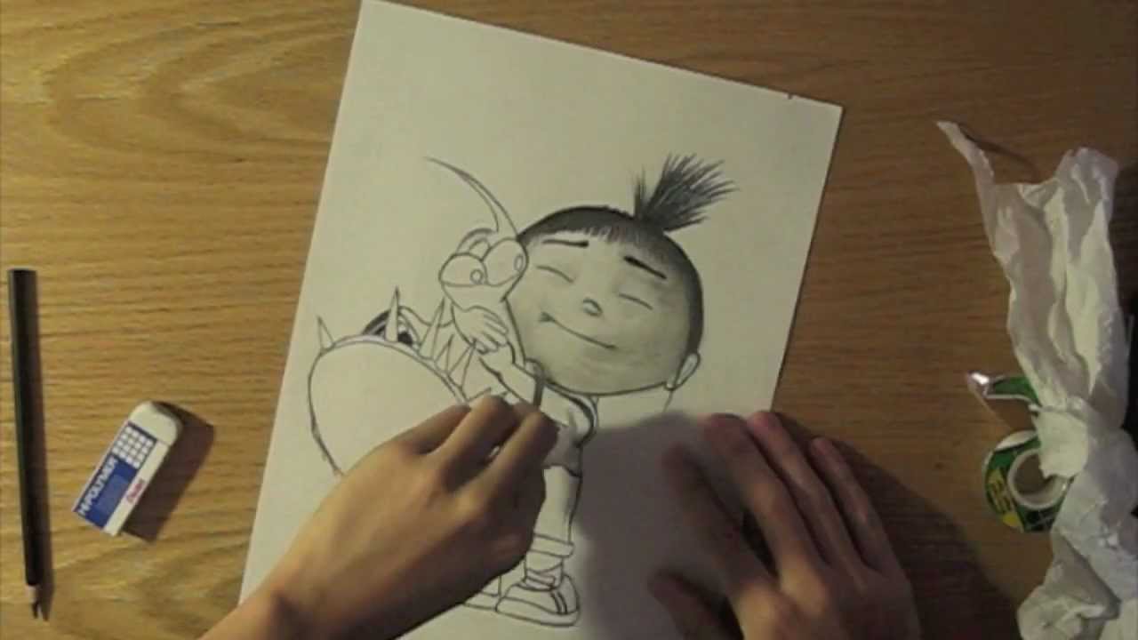 1280x720 Speed Drawing Of Despicable Me