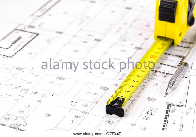 640x447 Tape Drawing Measure Planning Compass Technical Drawing Stock
