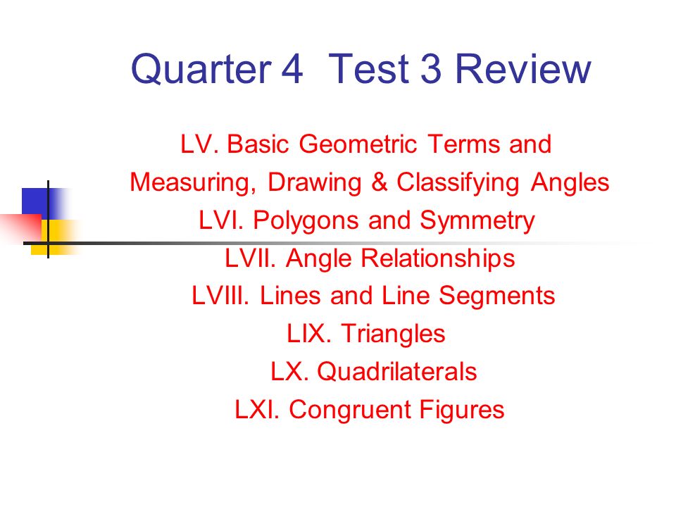 960x720 Quarter 4 Test 3 Review Lv. Basic Geometric Terms And Measuring