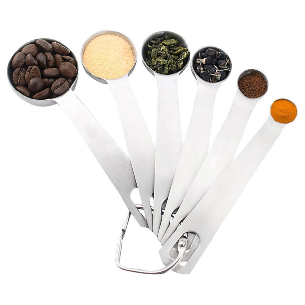 620x620 Stainless Steel Spoon Set Thick Drawing Six Sets Of Measuring