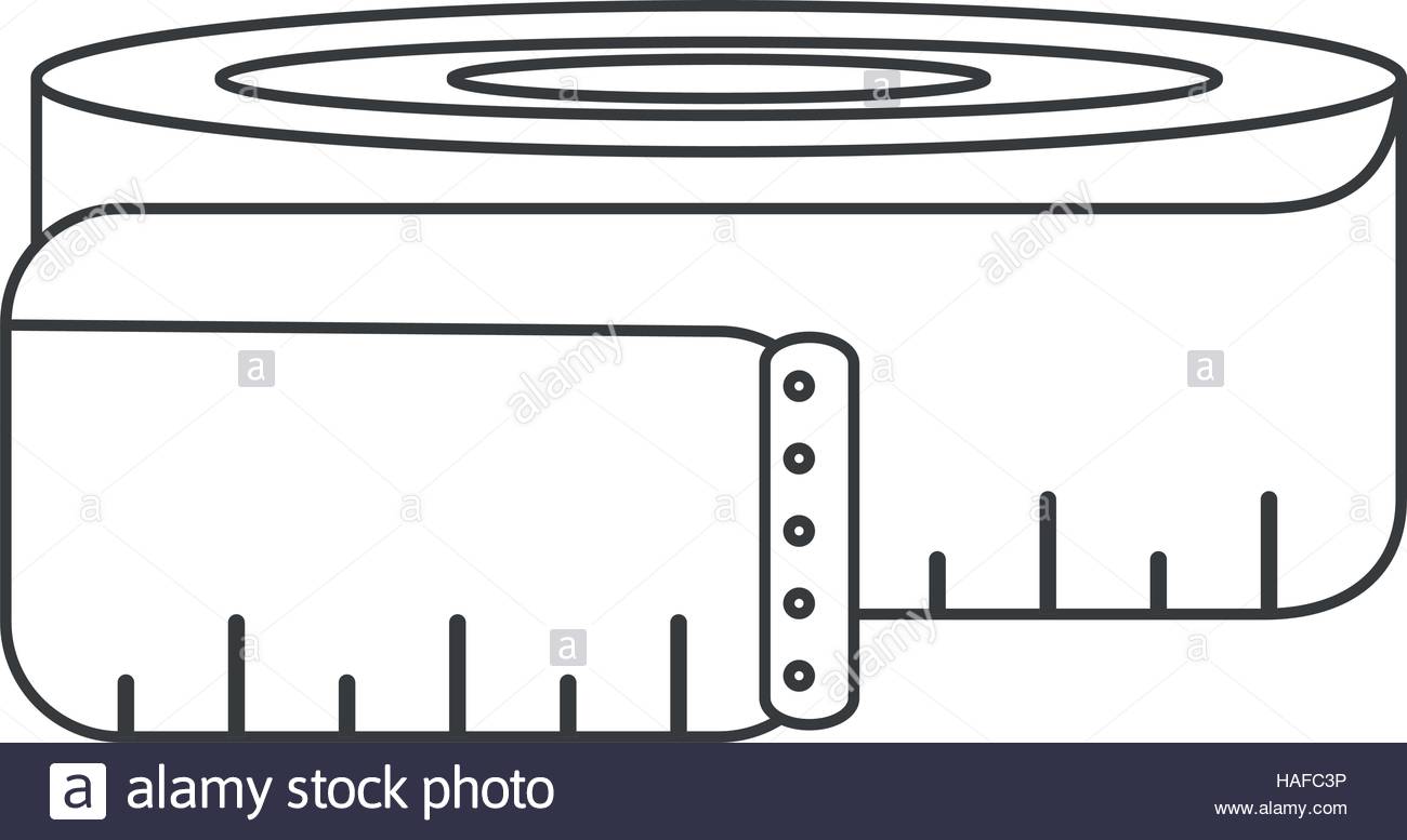 1300x777 Outline Measuring Tape Lose Weight Fitness Gym Stock Vector Art