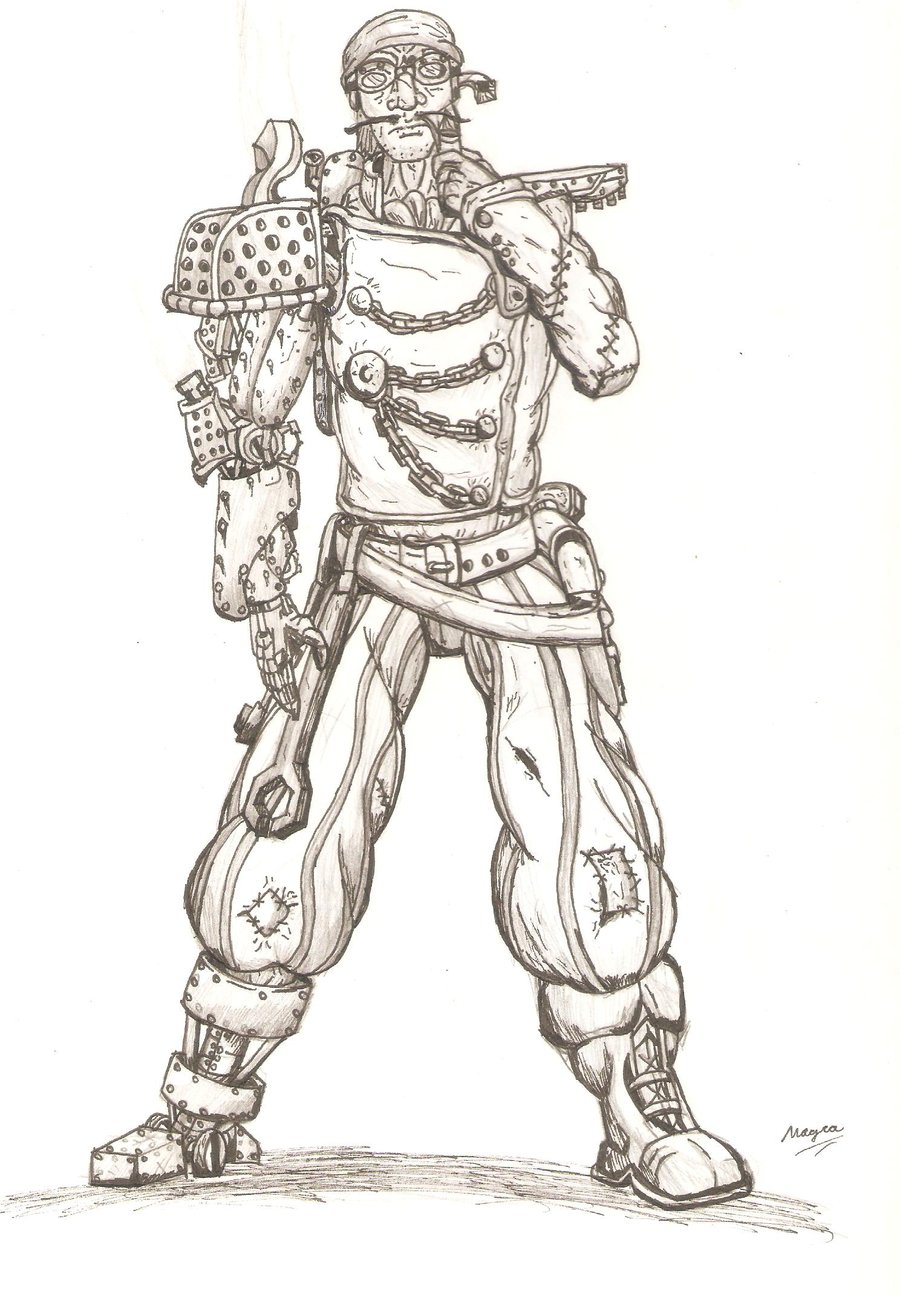 900x1297 Steampunk Mechanic By Magra123