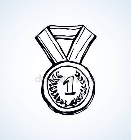 422x449 Medal. Vector Drawing Stock Vector Marinka
