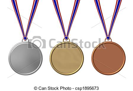 450x310 Set Of Sports Medals Isolated Drawings