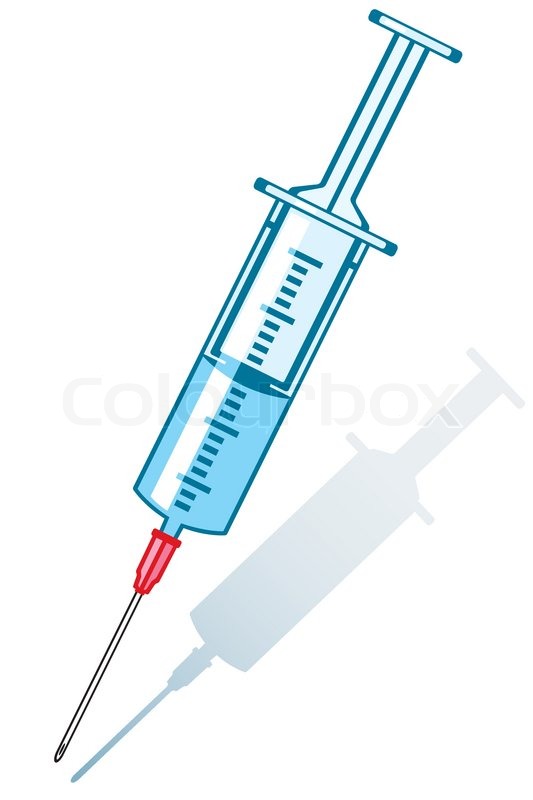 533x800 Medical Syringe Icon On A White Background Stock Vector Colourbox