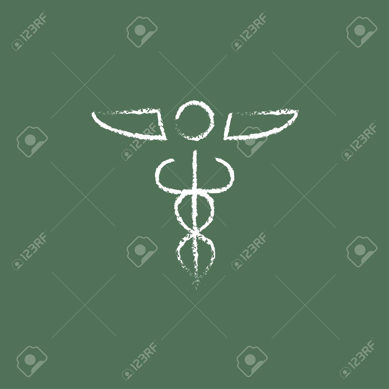 1300x1300 Medical Symbol Hand Drawn In Chalk On A Blackboard Vector White