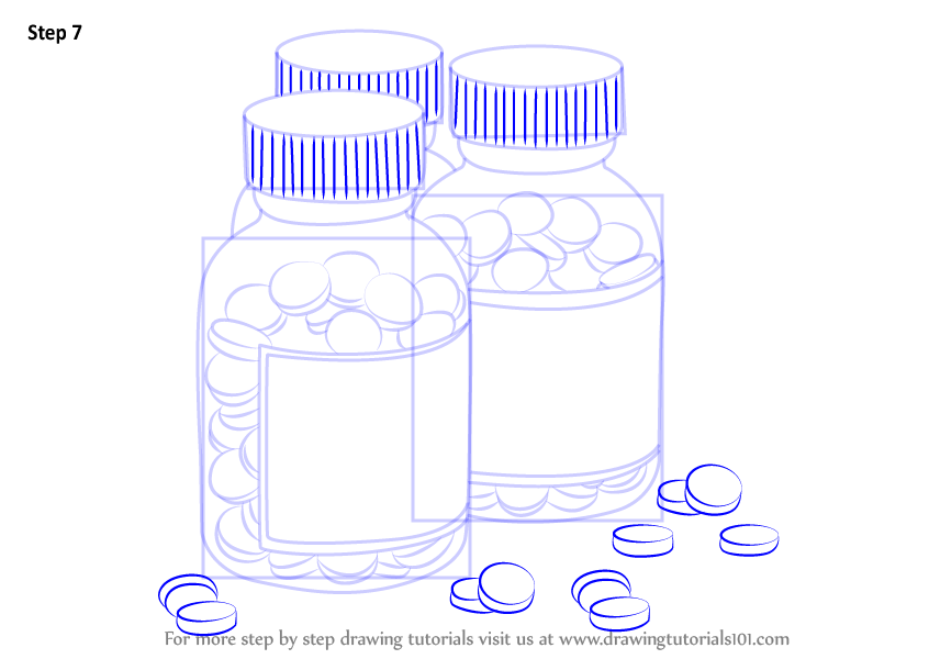 846x600 Learn How To Draw Medicine Bottles (Everyday Objects) Step By Step