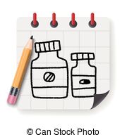 180x195 Medicine Bottle Doodle Drawing Vector Clip Art