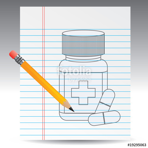 500x500 Medicine Bottle Drawing With Pencil Stock Image And Royalty Free