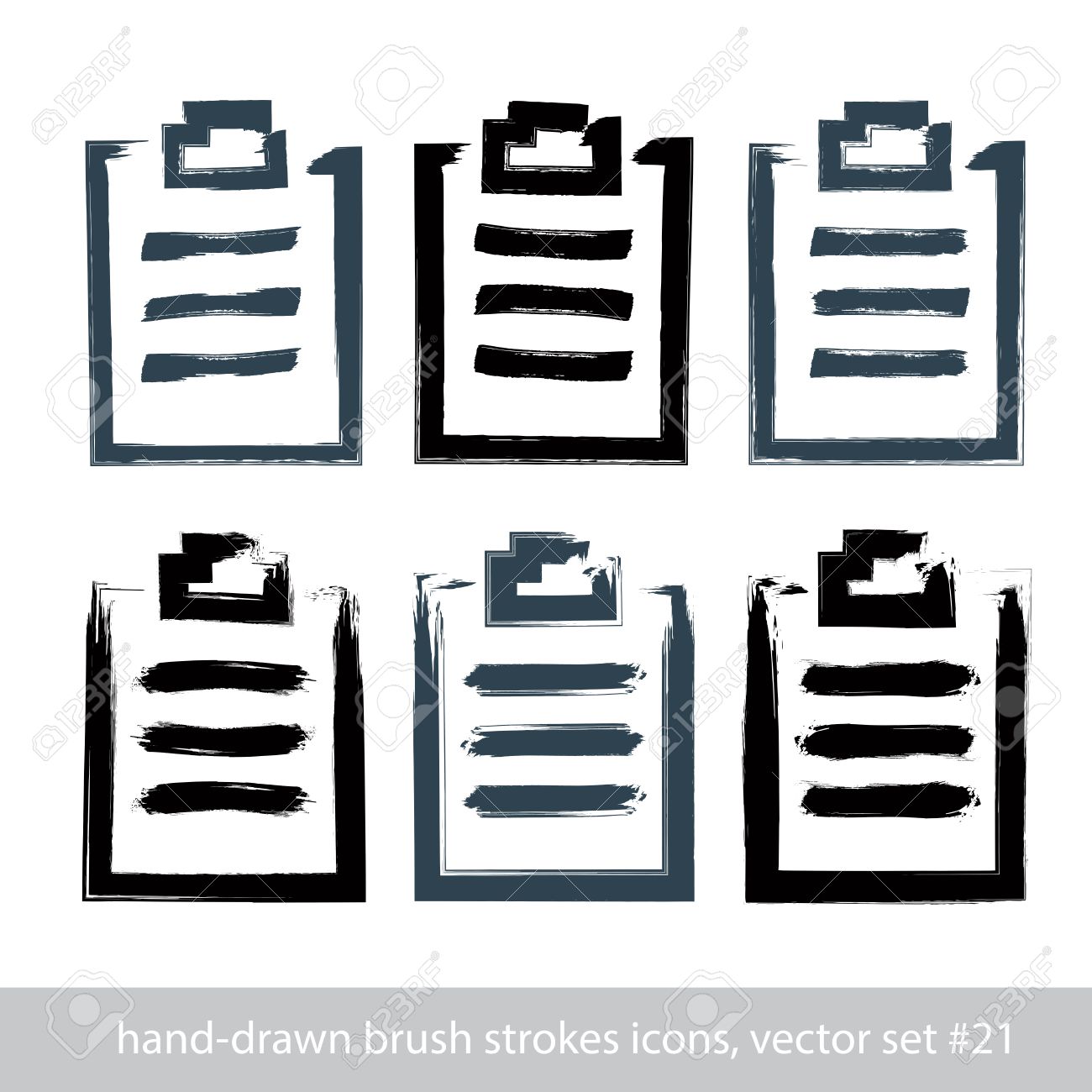 1300x1300 Set Of Hand Drawn Simple Prescription Pads, Brush Drawing Medicine