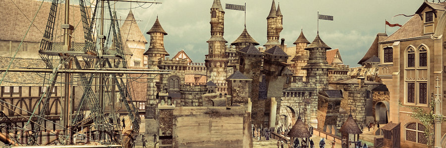 900x300 Medieval City Mix By Turtletjones