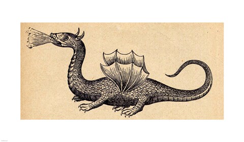 480x280 Medieval Dragon Ii Fine Art Print By Unknown