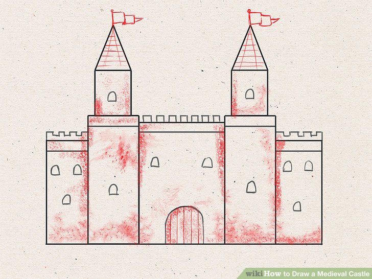 728x546 How To Draw A Medieval Castle 9 Steps (With Pictures)
