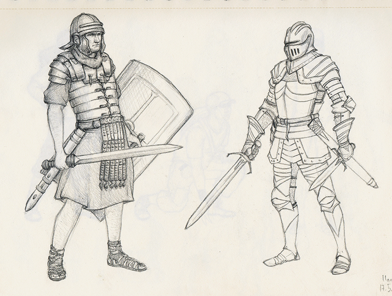 Medieval Soldier Drawing at GetDrawings | Free download