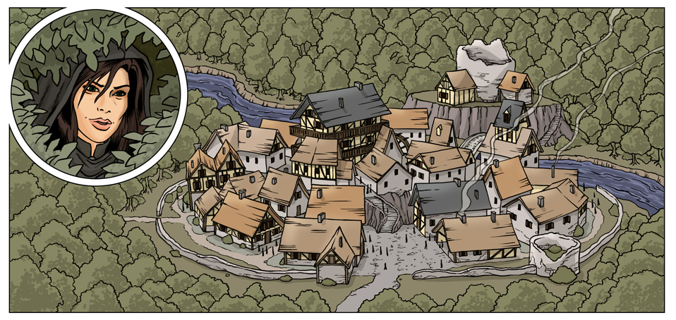 958x454 Small Medieval Town. By Leighkellogg