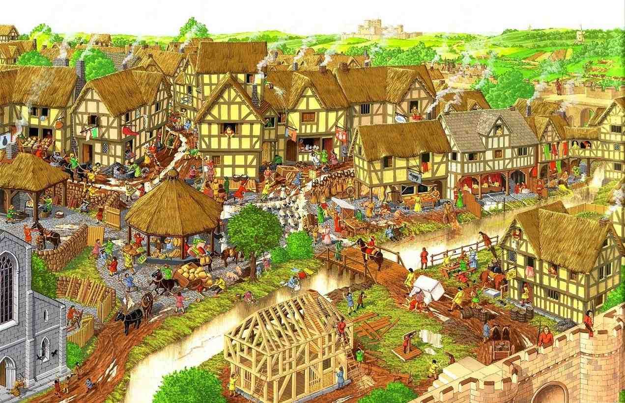 1272x821 Medieval Village