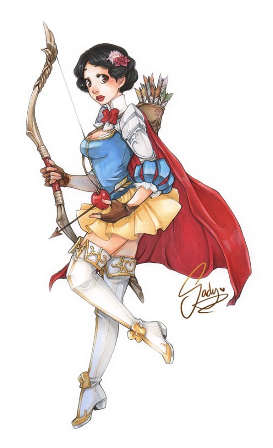 550x902 Disney Princesses As Medieval Warriors (4 Photos)